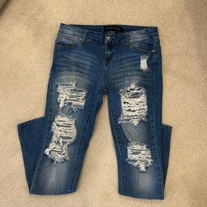 Rue 21 Twentyone Black Ripped Jeans